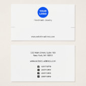 Aangepast Witte Logo-kraanplaatjes toevoegen Visitekaartje (Voorkant /achterkant)