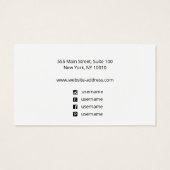 Aangepast Witte Logo-kraanplaatjes toevoegen Visitekaartje (Achterkant)