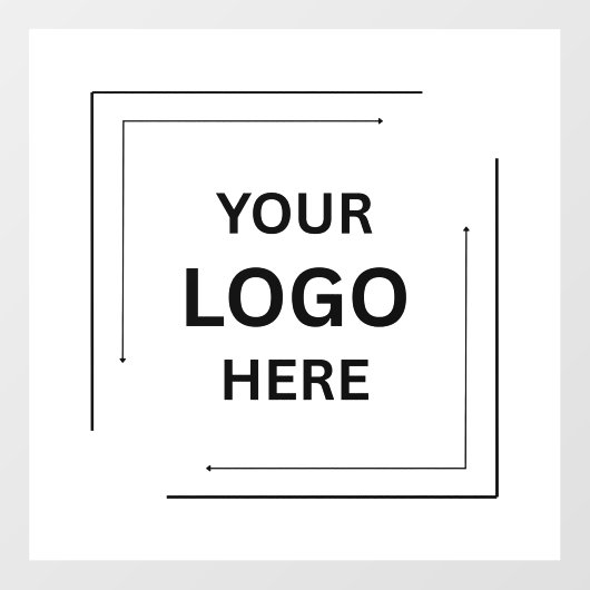Aangepast Witte Vierkant | Zakelijk Logo Raamsticker (Vel)