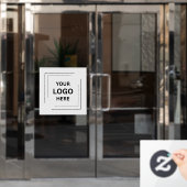Aangepast Witte Vierkant | Zakelijk Logo Raamsticker (Kantoordeur)