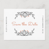 Aangepast - Witte vulling Sla de datum op Briefkaart (Voorkant)