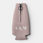 Aangepast wittekestje Roos huwelijk Flesjeskoeler (Achterkant)