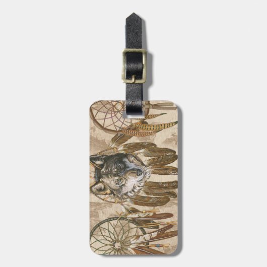 Aangepast Wolf-Bagagelabel Bagagelabel (Voorkant verticaal)