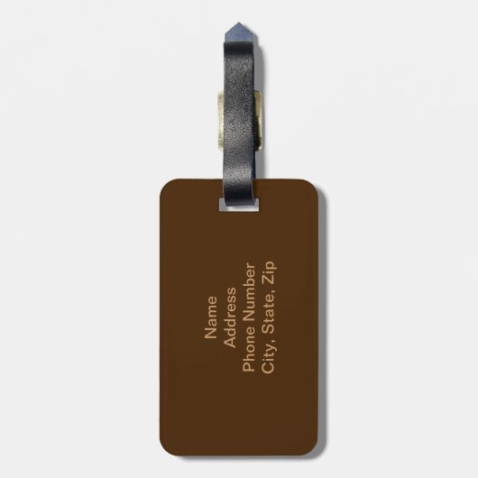 Aangepast Wolf-Bagagelabel Bagagelabel (Achterkant verticaal)