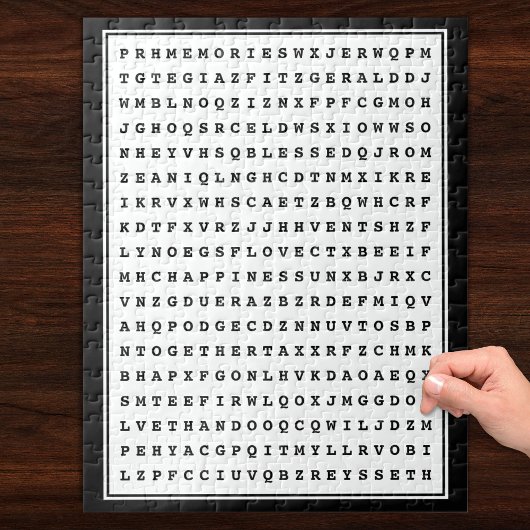 Aangepast woord van 12 Word-familie Zoeken Legpuzzel