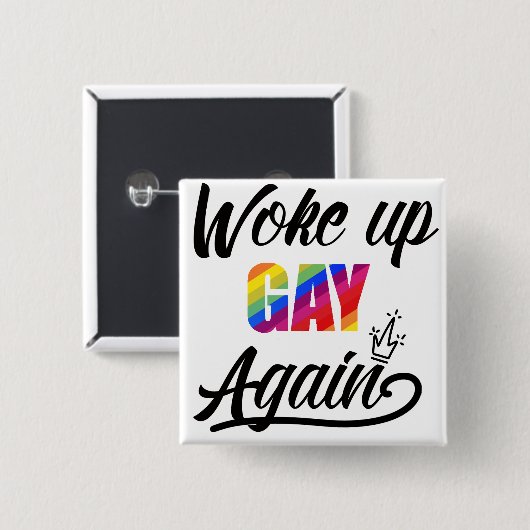 Aangepast word weer opgewarmd vierkante button 5,1 cm (Voorkant /achterkant)