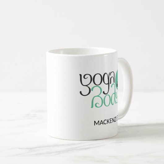 Aangepast Yoga-lichaam met Yoga Pose Graphic Coff Koffiemok (Voorkant rechts)