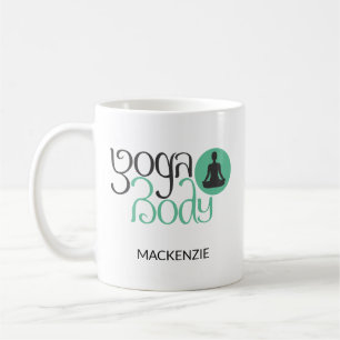 Aangepast Yoga-lichaam met Yoga Pose Graphic Coff Koffiemok