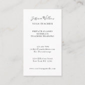 Aangepast Yoga Studio-Visitekaartje Visitekaartje (Achterkant)