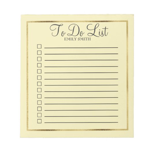 Aangepast, zacht geel en goud voor Notitieblok (Voorkant)