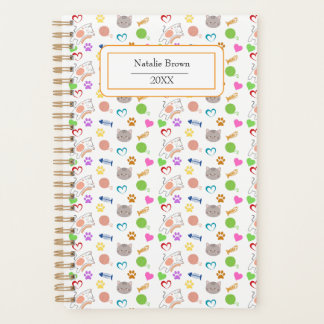 Aangepast Zacht Kat Patroon Planner Gepersonalisee