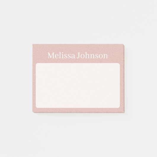 Aangepast Zacht Roze Zand Post-it® Notes (Voorkant)