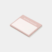 Aangepast Zacht Roze Zand Post-it® Notes (Schuin)