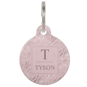 Aangepast Zachte Blos Pastel Roze Gouden Glitter P Huisdierpenning