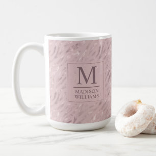 Aangepast Zachte Blush Pastel Roze Gouden Glitter Koffiemok