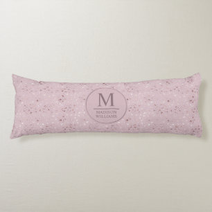 Aangepast Zachte Blush Pastel Roze Gouden Glitter Lichaamskussen