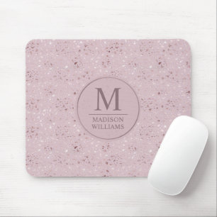 Aangepast Zachte Blush Pastel Roze Gouden Glitter  Muismat