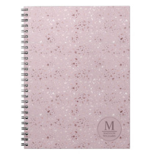 Aangepast Zachte Blush Pastel Roze Gouden Glitter Notitieboek