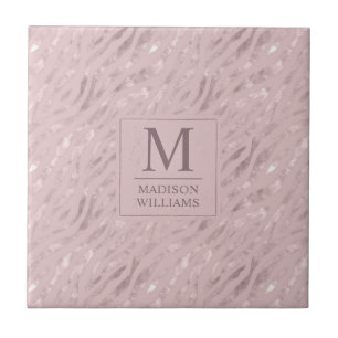 Aangepast Zachte Blush Pastel Roze Gouden Glitter Tegeltje