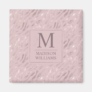 Aangepast Zachte Blush Roze Licht Gouden Glitter P Magneet