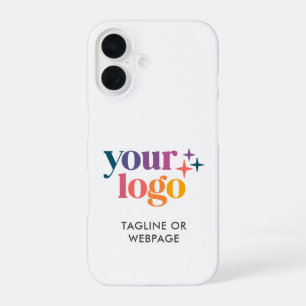 Aangepast zakelijk bedrijfslogo Aangepaste tekst iPhone 16 Hoesje