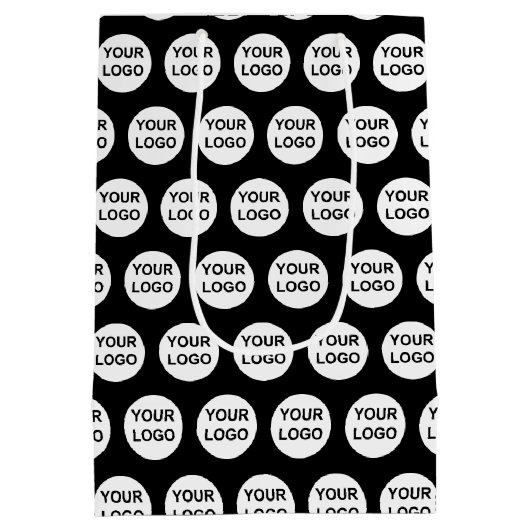 Aangepast zakelijk bedrijfslogo  medium cadeauzakje (Achterkant)