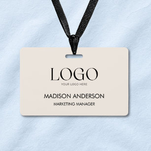 Aangepast zakelijk bedrijfslogo modern ID Badge