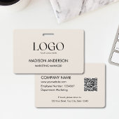 Aangepast zakelijk bedrijfslogo modern ID Badge