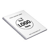 Aangepast zakelijk bedrijfslogo  notitieboek (Rechterzijde)