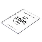 Aangepast zakelijk bedrijfslogo  notitieboek (Linkerzijde)