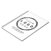 Aangepast zakelijk bedrijfslogo notitieboek (Linkerzijde)