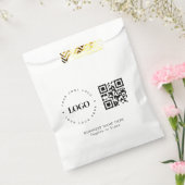 Aangepast zakelijk bedrijfslogo QR-code minimalist Bedankzakje (Gezegeld)