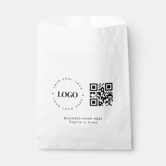 Aangepast zakelijk bedrijfslogo QR-code minimalist Bedankzakje (Voorkant)