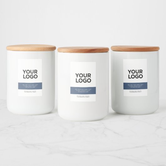 Aangepast zakelijk bedrijfslogo tekst professionee voedselcontainer etiket (Flessen)