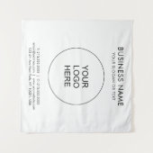 Aangepast zakelijk bedrijfslogo tekst vierkant sja wandkleed (Voorkant (horizontaal))