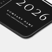 Aangepast zakelijk logo 2026 Zwarte kalender burea Bureaumat (Hoek)