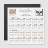 Aangepast zakelijk logo 2027 - 2028 kalender magne (Voorkant / Achterkant)