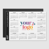 Aangepast zakelijk logo 2027 magnetische kalender (Voorkant / Achterkant)
