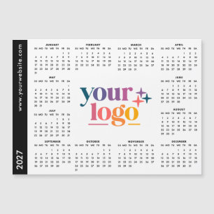 Aangepast zakelijk logo 2027 magnetische kalender