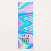 Aangepast zakelijk Logo Abstract Roze Holografisch Yogamat (Voorkant)