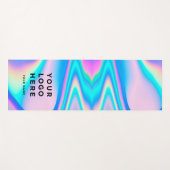 Aangepast zakelijk Logo Abstract Roze Holografisch Yogamat (Voorkant (horizontaal))