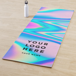 Aangepast zakelijk Logo Abstract Roze Holografisch Yogamat
