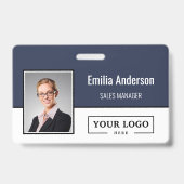 Aangepast zakelijk logo barcode personeelsfoto badge (Voorzijde)