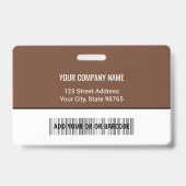 Aangepast zakelijk logo barcode personeelsfoto badge (Achterkant)