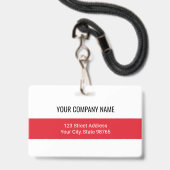 Aangepast zakelijk logo barcode personeelsfoto badge (Achterkant met lanyard)