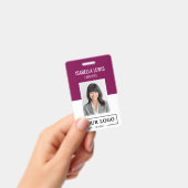 Aangepast zakelijk logo Basic Berry personeelsfoto Badge (Handheld)