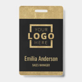 Aangepast zakelijk logo Basis barcode Werknemer Go Badge (Voorzijde)