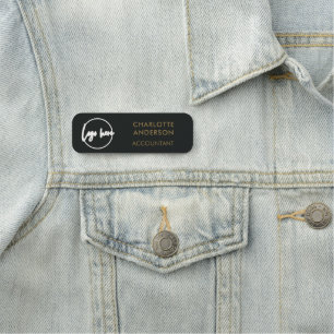 Aangepast zakelijk logo basis werknemer personeel naamplaatje
