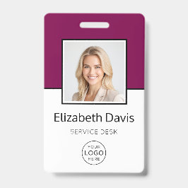 Aangepast zakelijk logo basis werknemersfoto badge
