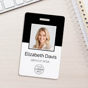 Aangepast zakelijk logo basis werknemersfoto badge